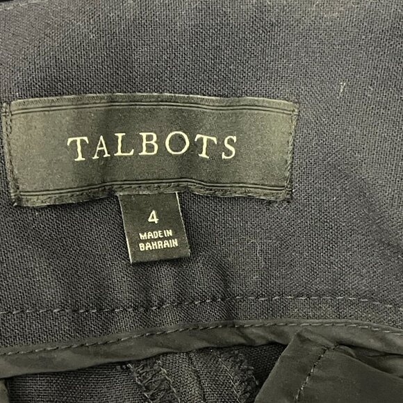 Talbots Dress Pants‎ Women 4 Black Career Trouser Straight Leg Office Wear - Picture 9 of 11